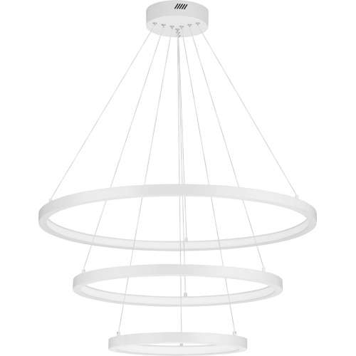 Lampy stylowe. Duża Lampa wisząca nowoczesna ściemniana Tiviti LED 40-80cm 3000K biała do salonu, jadalni i holu