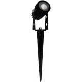 Lixa LED 3000K black garden spotlight