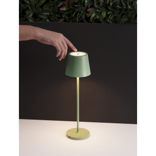 Enea LED 3000K olive garden table lamp