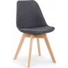 Kris K303 dark grey upholstered chair with wooden legs Halmar