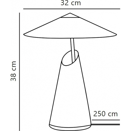 Lampa stołowa designerska Taido brązowa DFTP