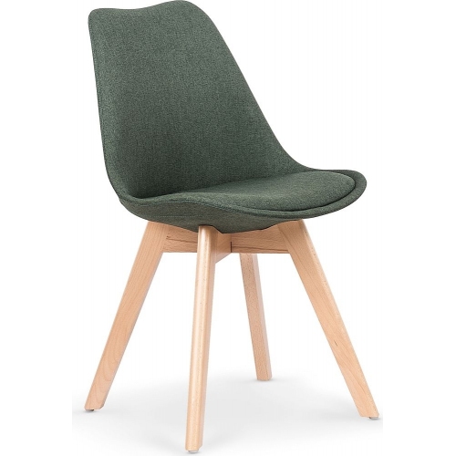 Kris K303 dark green upholstered chair with wooden legs Halmar