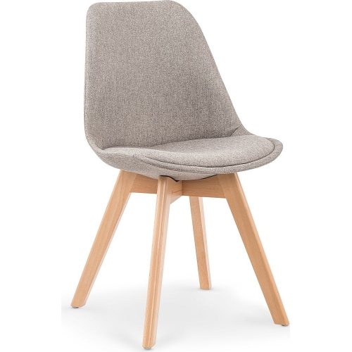 Kris K303 light grey upholstered chair with wooden legs Halmar