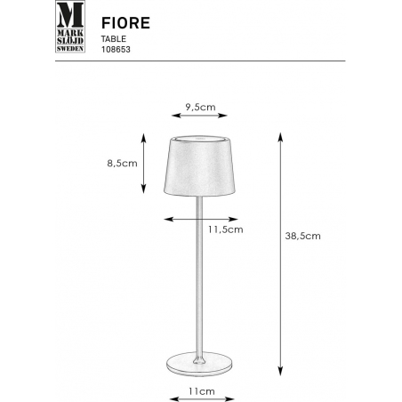 Lampa zewnętrzna stołowa Fiore LED czarny mat Markslojd