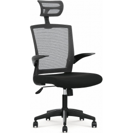 Valor black office chair with headrest Halmar