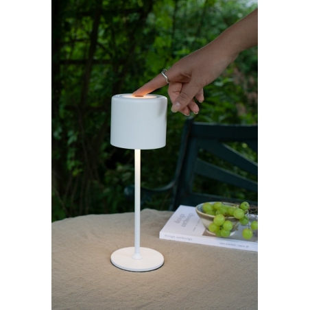 Lampy zewnętrzne. Lampa ogrodowa stołowa Filo LED biały mat Markslojd