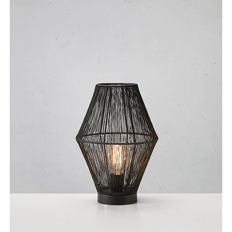 Lampy vintage. Lampa na komodę druciana Casa czarna Markslojd