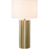 Lampy modern glamour. Elegancka Lampa na komodę z abażurem Hashira biały/antyczny mosiądz Markslojd