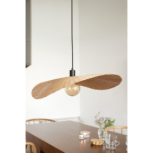 Lampy boho. Duża Lampa wisząca bambusowa boho Rayo 70cm naturalna Markslojd do salonu i sypialni