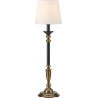 Lampy klasyczne. Lampa stołowa z abażurem Gent biały/czarny/antyczny mosiądz Markslojd na komodę