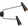 Peak black double swing arm wall lamp with switch Markslojd