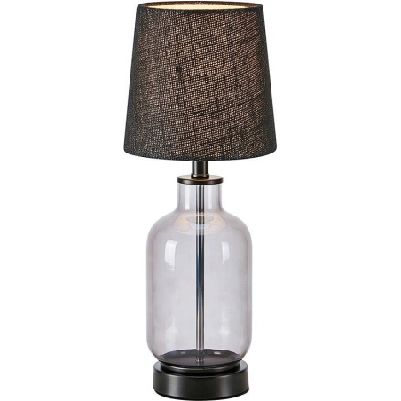 Lampa stołowa szklana podstawa Costero 43cm szkło dymione/czarny Markslojd