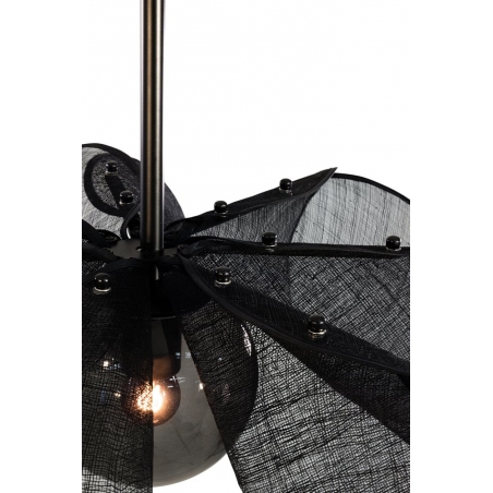 Lampy boho. Lampa wisząca dekoracyjna Styrka 63cm czarny/szkło dymione Markslojd do salonu i sypialni
