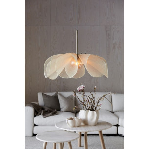 Lampy boho. Lampa wisząca dekoracyjna Styrka 75cm beżowy/bursztynowy Markslojd do salonu i sypialni