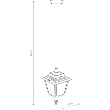 Lampy zewnętrzne retro. Lampa ogrodowa wisząca retro Ana 13cm czarna Nowodvorski na taras i patio