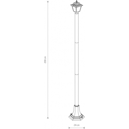 Lampy zewnętrzne retro. Wysoka Lampa zewnętrzna stojąca Ana 200cm czarna Nowodvorski