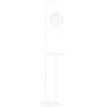 Bari white&amp;opal floor lamp with glass globe and table Emibig