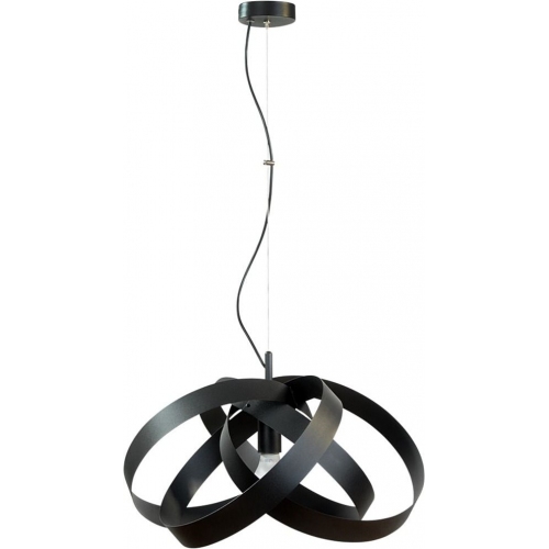 Lampy nowoczesne. Lampa wisząca dekoracyjna Flores 50cm czarna Zumaline do jadalni i salonu