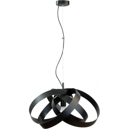 Lampy nowoczesne. Lampa wisząca dekoracyjna Flores 50cm czarna Zumaline do jadalni i salonu