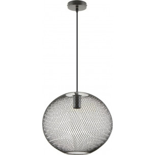 Lampy modern. Dekoracyjna Lampa glamour ażurowa kula Orion 34cm czarna Zumaline do sypialni i salonu