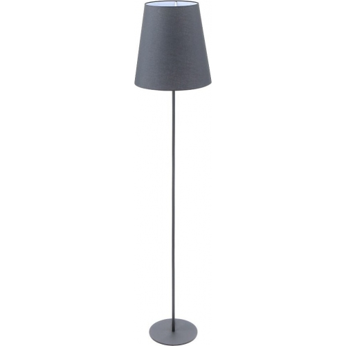 Stylowa Lampa podłogowa z abażurem Riva czarna Zumaline do salonu i sypialni