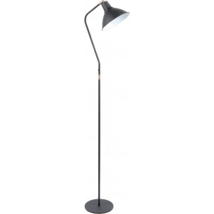 Stylowa Lampa podłogowa loft Celeso czarna Zumaline do salonu i sypialni