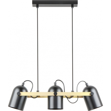 Lampy modern. Lampa wisząca z reflektorkami Fati 52,5cm czarno-złota Zumaline nad stół w jadalni