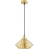 Lampy glamour. Elegancka Lampa wisząca druciana Dolia 25cm złota Zumaline do sypialni i salonu