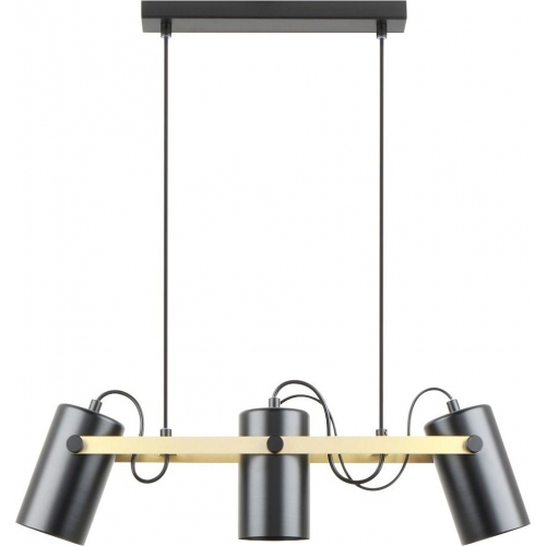 Lampa wisząca z reflektorkami loft Resi 60cm czarno-złota Zumaline nad stół