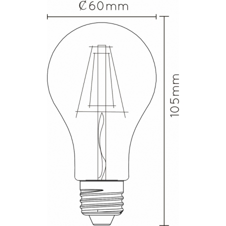 Żarówka LED A60 Filament E27 5W 450Lm Lucide