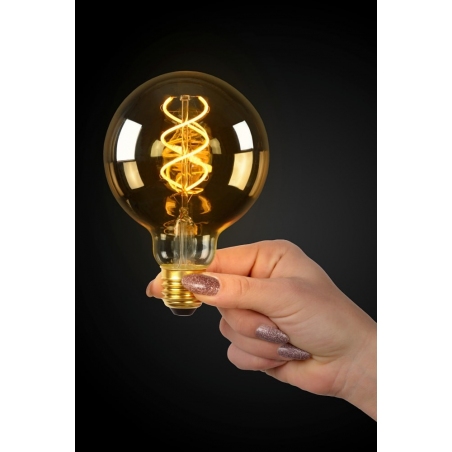 Żarówka dekoracyjna LED Globe E27 5W Bursztynowa Lucide