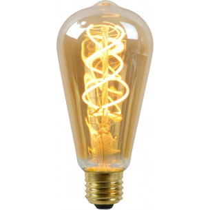 ST64 LED E27 5W amber decorative bulb Lucide