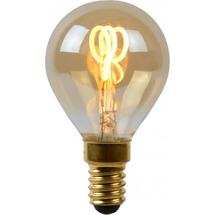 Globe LED 4.5 E14 3W 2200K dimmable amber decorative bulb Lucide