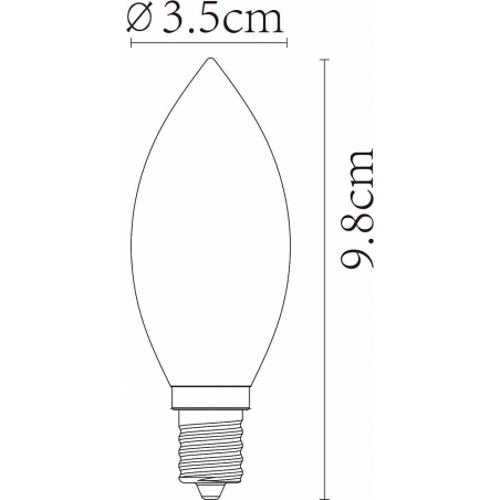 Żarówka dekoracyjna świeca LED C35 E14  3W 115M 2200K ściemniana bursztynowa Lucide