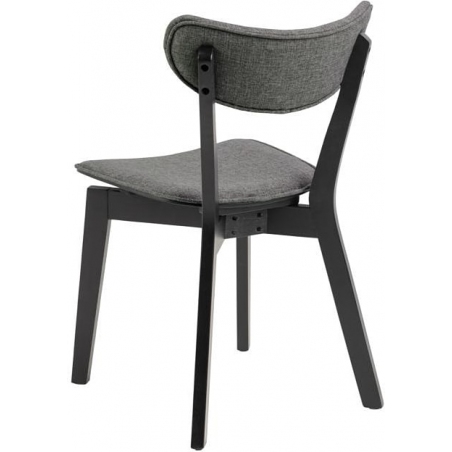 Stylowe Krzesło drewniane tapicerowane Roxby szary/czarny Actona do kuchni i jadalni