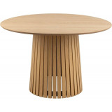 Christo 120cm round veneered oak table Actona