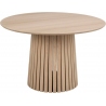Christo 120cm oak whitewashed round veneered table Actona