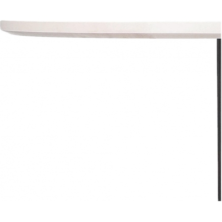 Stół owalny z ryflowaną nogą Maxim 120x70cm biały / czarny Intesi