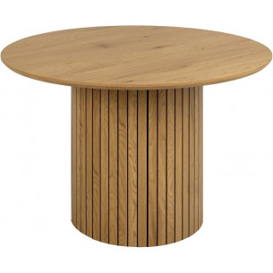 Yale 120cm oak round table on one leg Actona