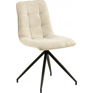 Capone Monza beige bouclé quilted chair Actona