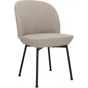 Cloe light grey&amp;black upholstered chair Intesi