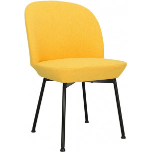 Cloe yellow&amp;black upholstered chair Intesi