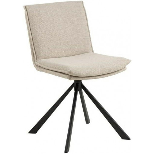 Flynn beige upholstered swivel chair Actona