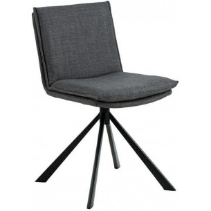 Flynn dark grey upholstered swivel chair Actona