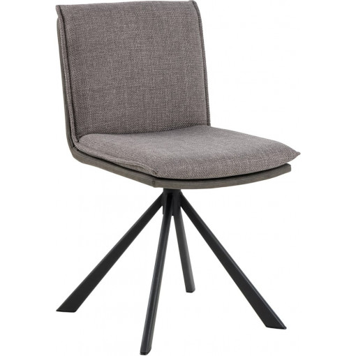 Flynn II gray&amp;anthracite upholstered swivel chair Actona