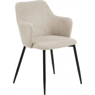 Ilsa beige upholstered chair with amrests Actona