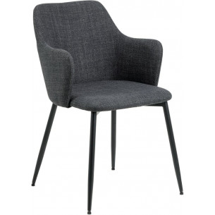 Ilsa dark grey upholstered chair with amrests Actona