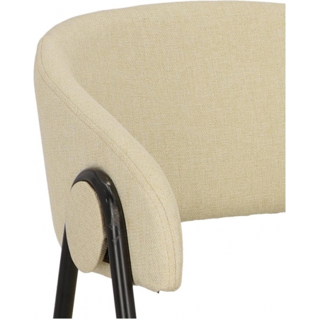 Krzesło tapicerowane fotelowe Larisa beżowe Intesi