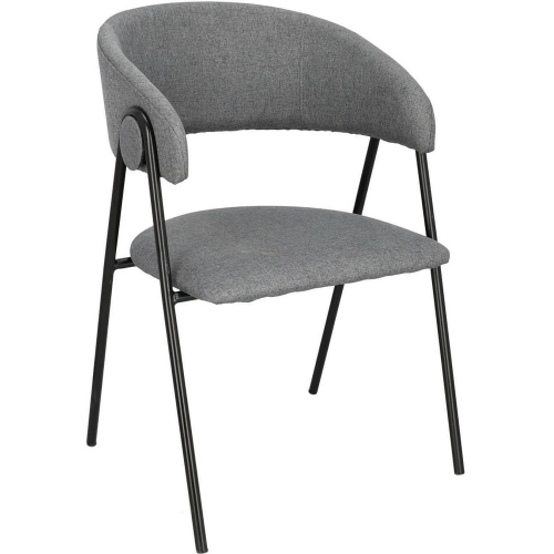 Krzesło tapicerowane fotelowe Larisa szare Intesi