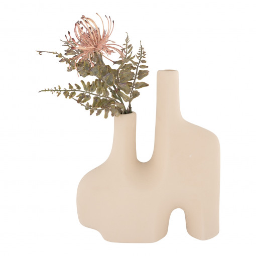 Sand beige ceramic boho &amp; japandi vase Intesi